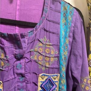 Kaftan-Turquoise & Purple well made